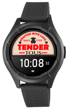 Reloj Tous smartwatch Smarteen Connect correa silicona negra 200350994