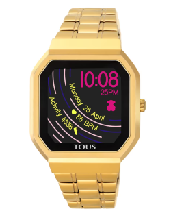 Reloj Tous smartwatch B-Connect de acero IP dorado 100350700