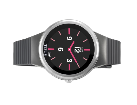 Reloj Tous smartwatch Connect acero correa silicona gris 100350680