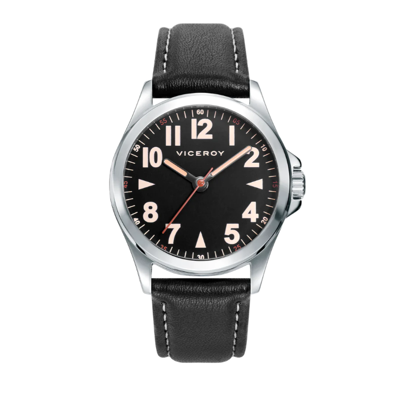 Reloj Viceroy Pack niño pulsera de acero correa de piel negra 42397-54