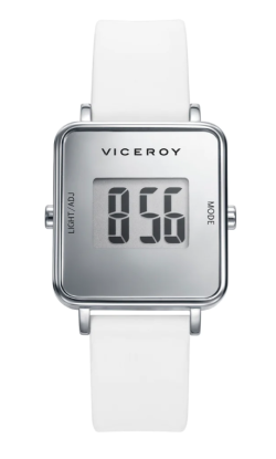 Reloj Viceroy ni  a digital correa silicona blanca y Inpods 401136 8