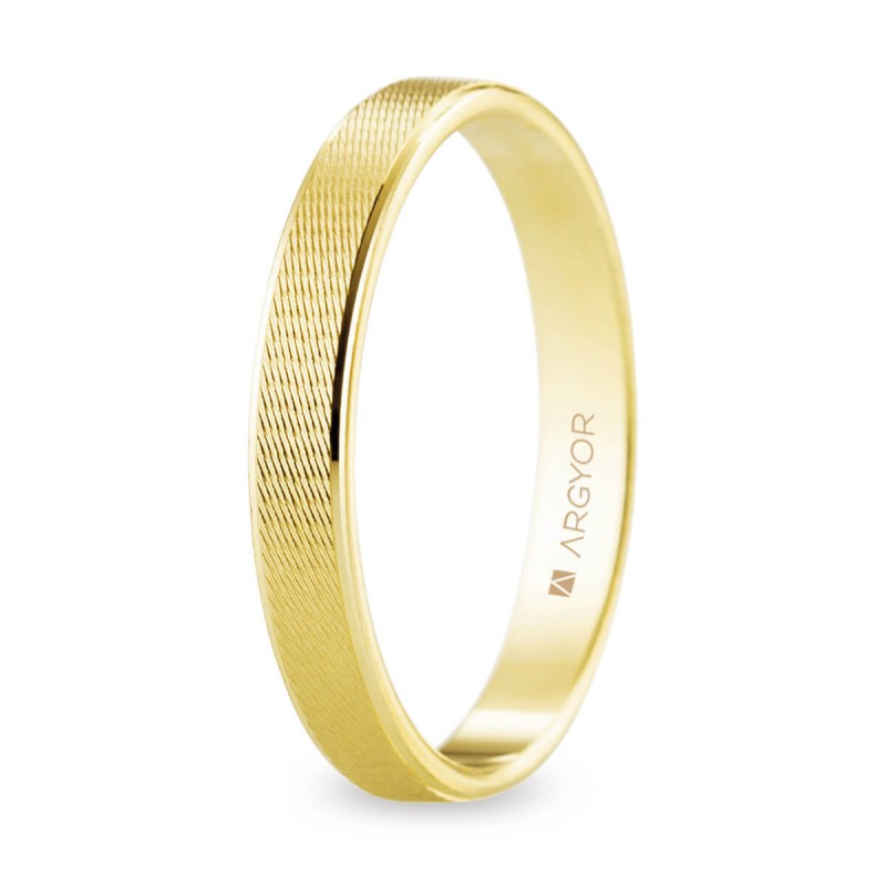 Alianza "Argyor" Texturizada Oro 18k 3 mm (5130521)