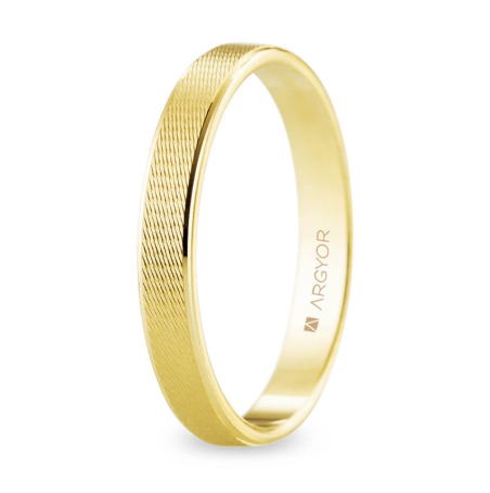 Alianza "Argyor" Texturizada Oro 18k 3 mm (5130521)