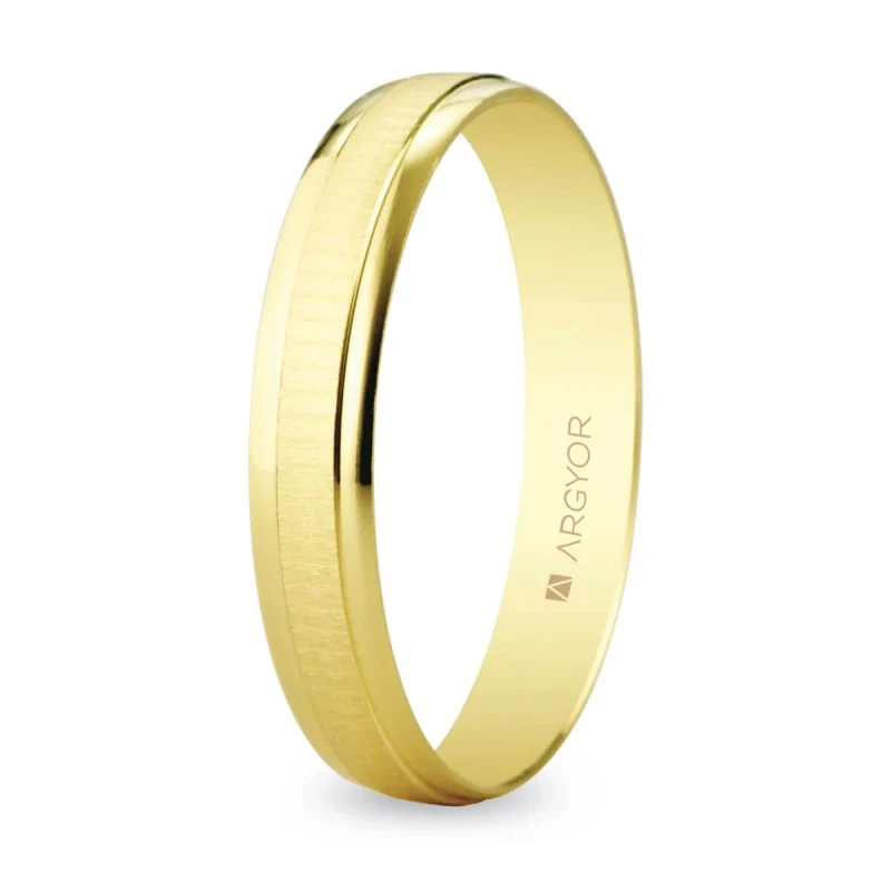 Alianza "Argyor" Textura Oro 18k 3.5mm (5135495)