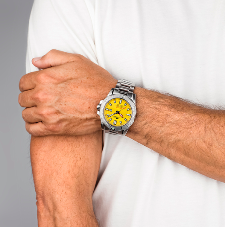 Reloj Lotus driver amarillo acero hombre 18926/1