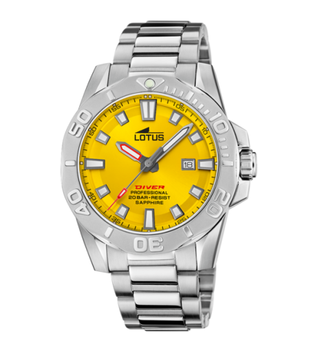 Reloj Lotus driver amarillo acero hombre 18926/1