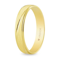 Alianza "Argyor" Estriada Oro 18k 4mm (5140329)