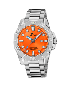 Reloj Lotus driver naranja acero hombre 18926/3