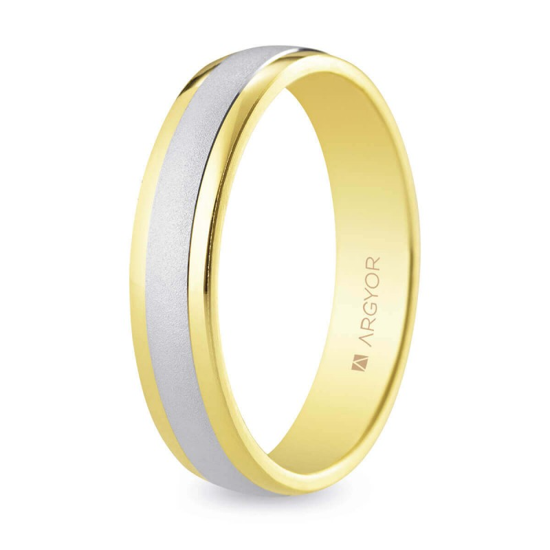 Alianza "Argyor" Bicolor Oro 18k 4mm (5240044)