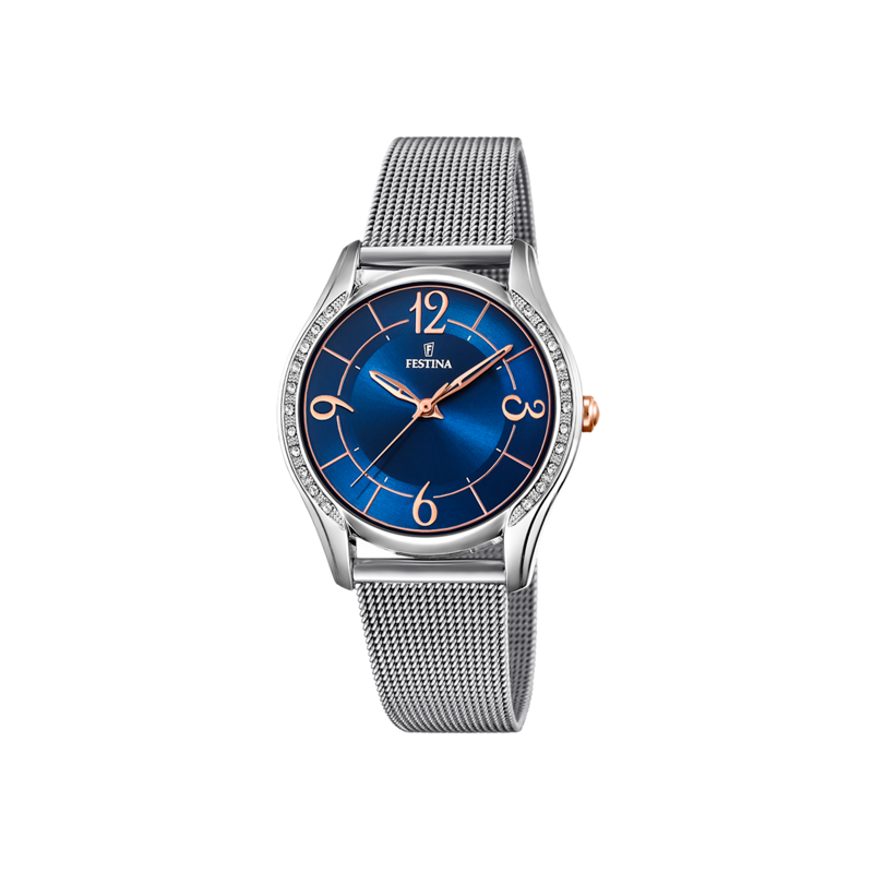 Reloj Festina azul correa acero malla milanesa mujer F20420/4