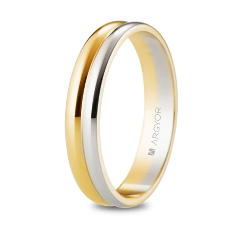 Alianza "Argyor" Bicolor Oro 18k 4mm (5240526)