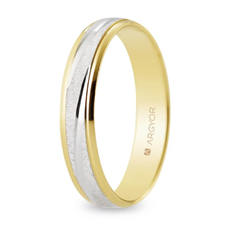 Alianza "Argyor" Bicolor Oro 18k 4mm (5240329)