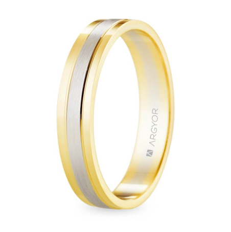 Alianza "Argyor" Bicolor Oro 18k 4mm (5240525)