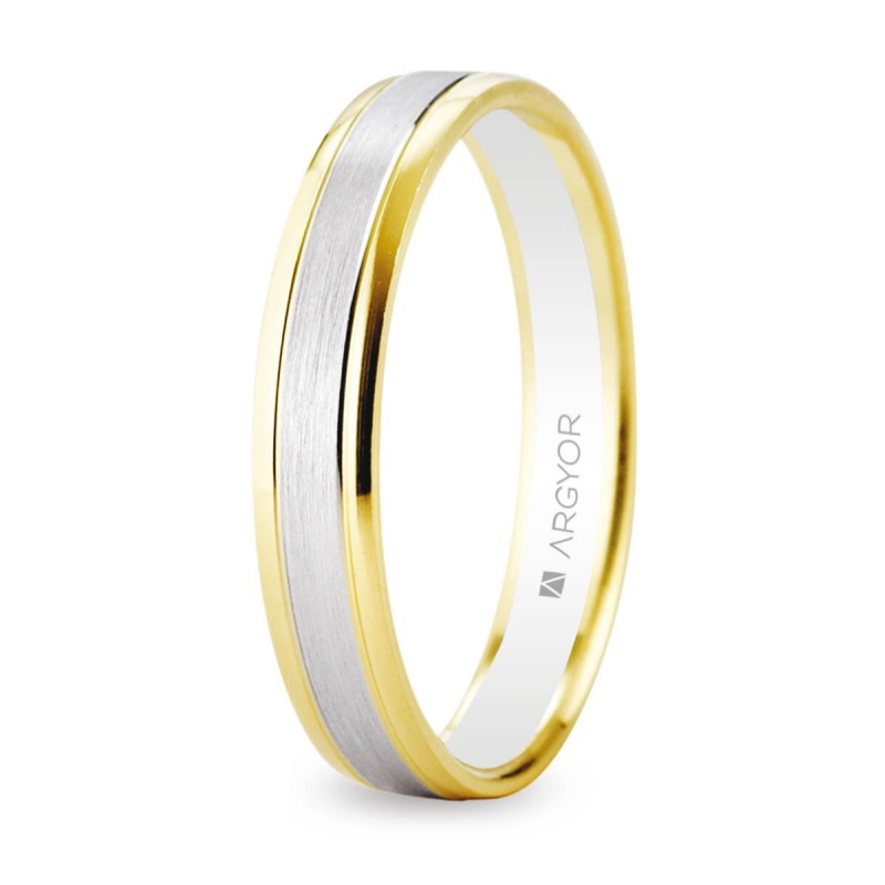 Alianza "Argyor" Bicolor Oro 18k 3.6mm (5240496)