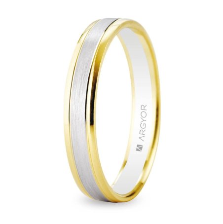 Alianza "Argyor" Bicolor Oro 18k 3.6mm (5240496)