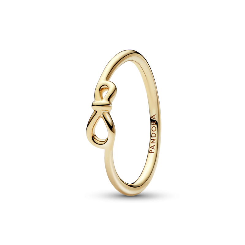 Anillo Pandora con recubrimiento en oro de 14k Nudo Infinito 168898C00