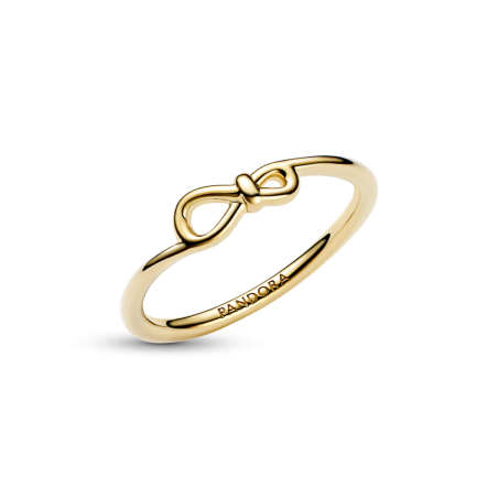 Anillo Pandora con recubrimiento en oro de 14k Nudo Infinito 168898C00