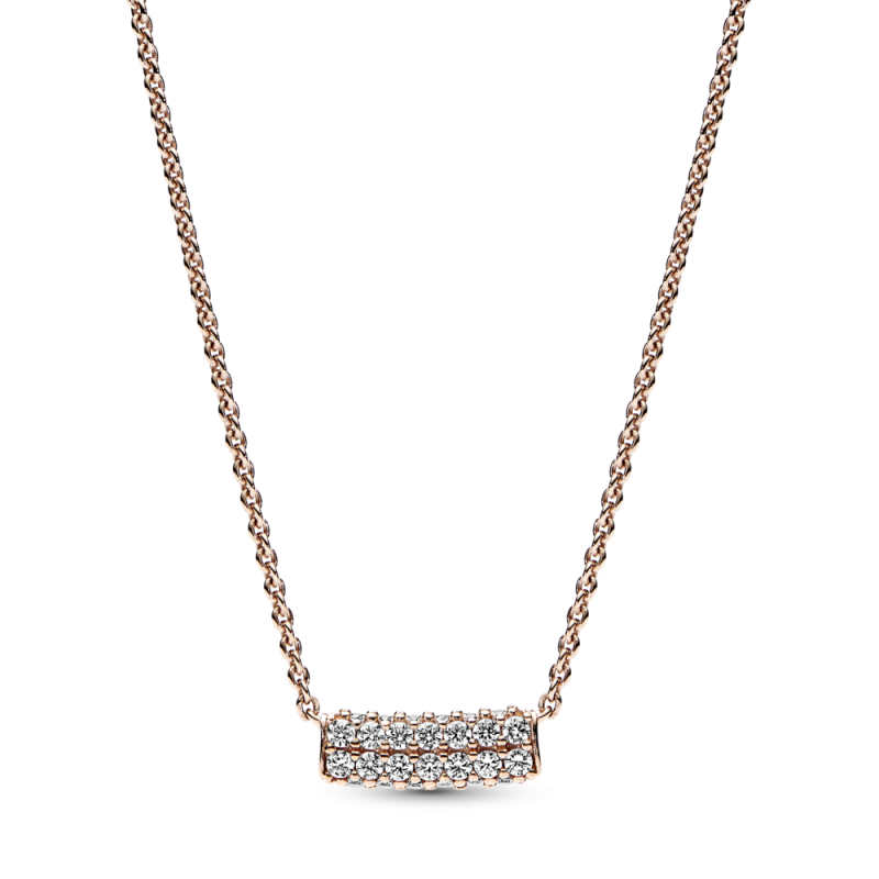 Collar Pandora Rose Doble Pavé 382621C01-45 Collar Pandora Rose Doble Pavé 382621C01-45
