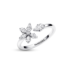 Anillo Pandora abierto en plata de ley Herbario Brillante 192611C01