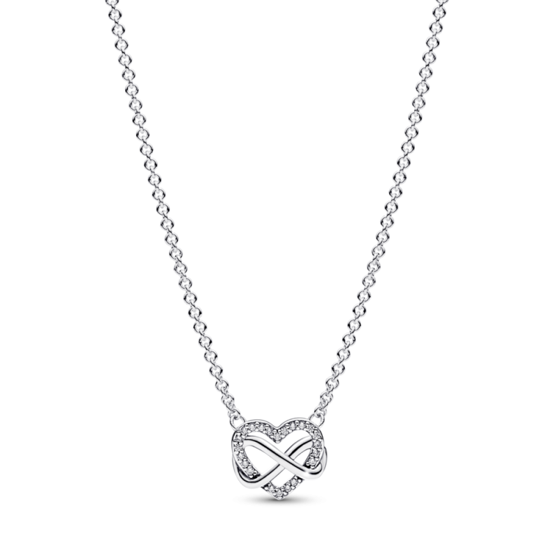 Collar en plata de ley Corazón Infinito Brillante 392666C01-50 Collar en plata de ley Corazón Infinito Brillante 392666C01-50