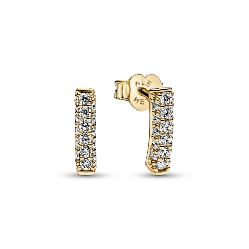 Pendientes Pandora con recubrimiento en oro 14k en Pavé 262626C01