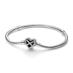 Pulsera Pandora Moments Cadena Coraz  n Infinito Brillante 592645C01