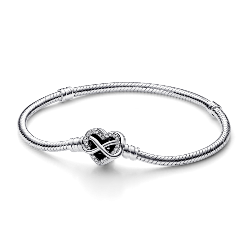 Pulsera Pandora Moments Cadena Corazón Infinito Brillante 592645C01