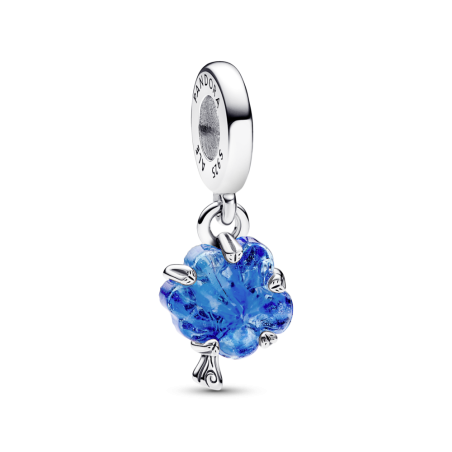 Charm Colgante Pandora Árbol Familiar Cristal de Murano Azul 792614C01