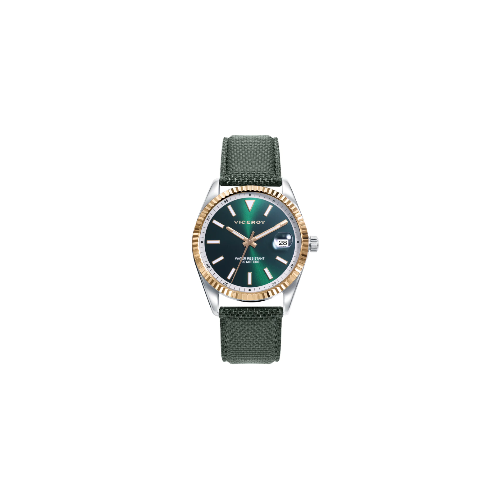 Viceroy Reloj Hombre Acero Correa Nylon Esfera Verde Chic 4243767