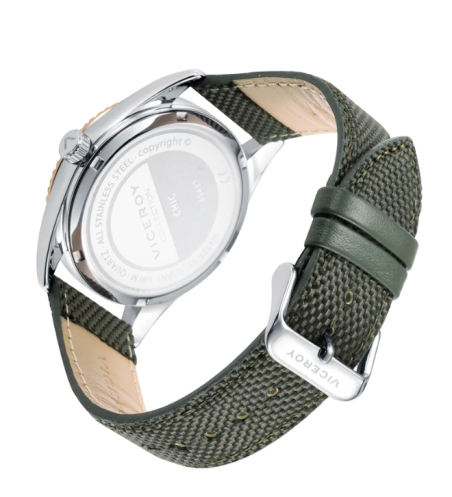 Reloj Viceroy Hombre Chic caja acero y correa nylon verde 42437-67