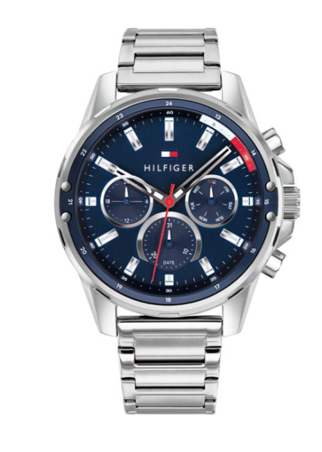 Reloj Tommy Hilfiger Hombre Mason Plateado Multifunción 1791788