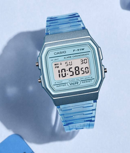 Reloj Casio Vintage azul unisex F-91WS-2EF