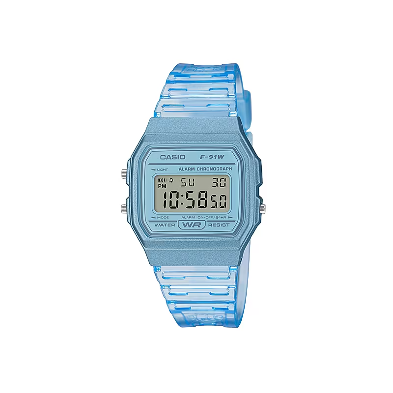 Reloj Casio Vintage azul unisex F-91WS-2EF