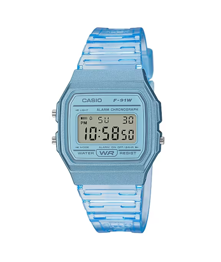 Reloj Casio Vintage azul unisex F-91WS-2EF