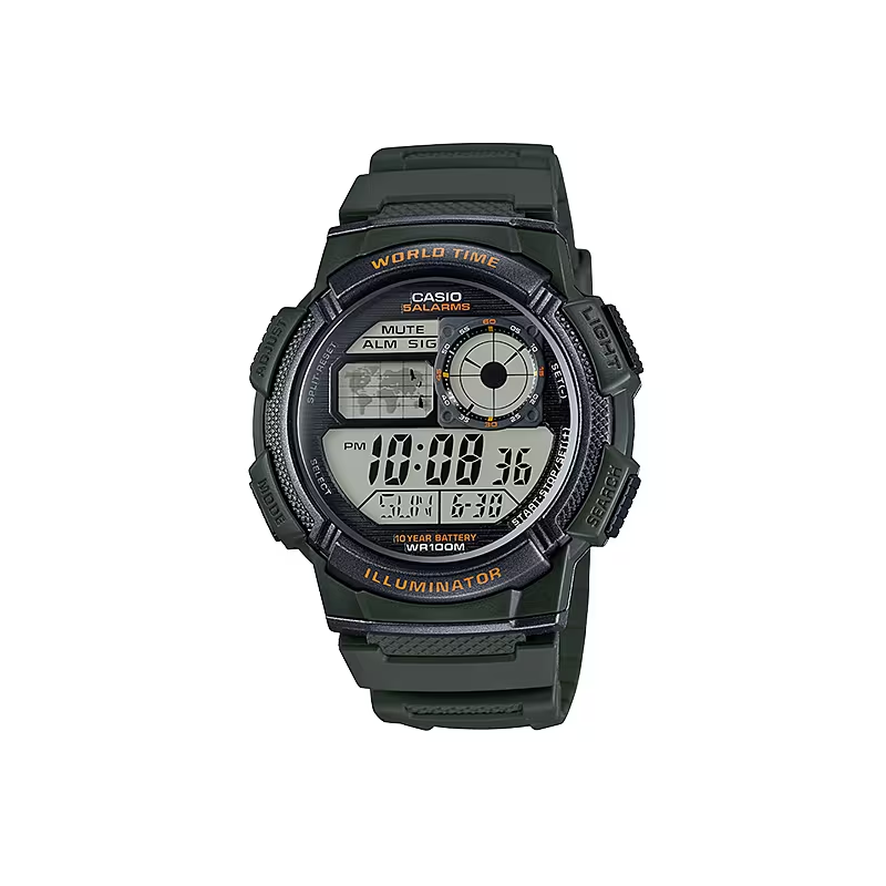Reloj Casio Digital Hora Mundial AE-1000W-3AVEF
