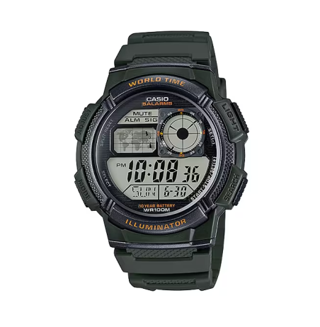 Reloj Casio Digital Hora Mundial AE-1000W-3AVEF