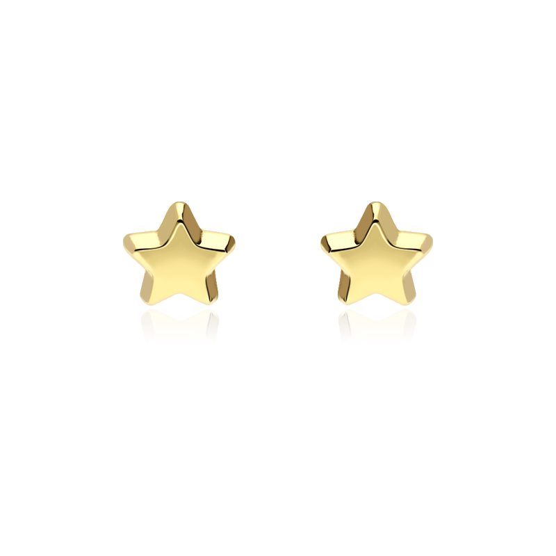 PENDIENTES "BERTA" ESTRELLAS ORO 18K