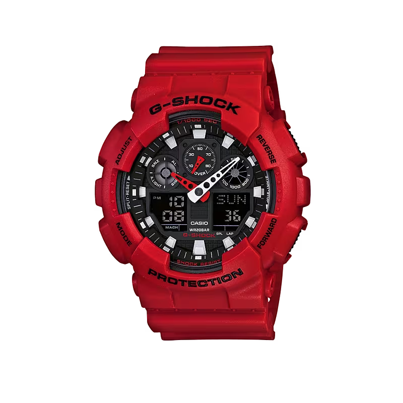 Reloj Casio G-shock rojo GA-100B-4AER