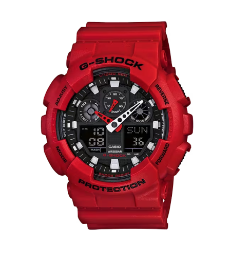 Reloj Casio G-shock rojo GA-100B-4AER