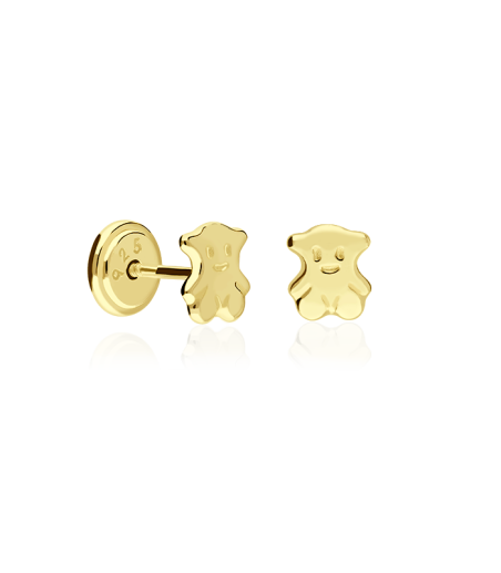 Pendientes Osito Oro 18k.