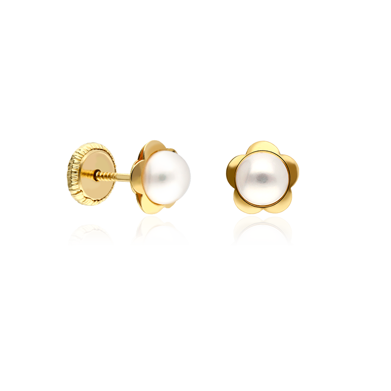Pendientes Oro 18k y perlas cultivadas "Delfos"