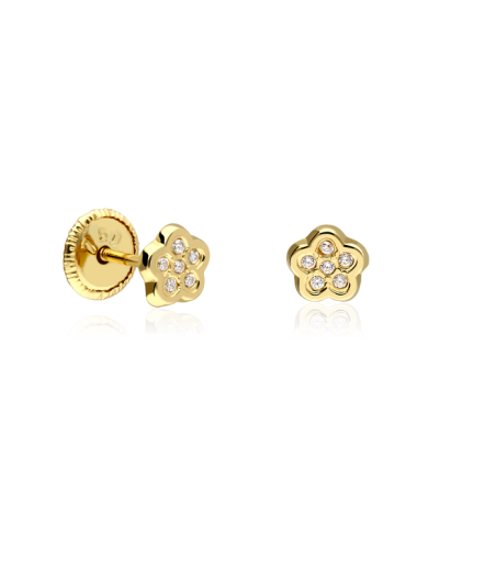 PENDIENTES "ABRIL" ORO 18K