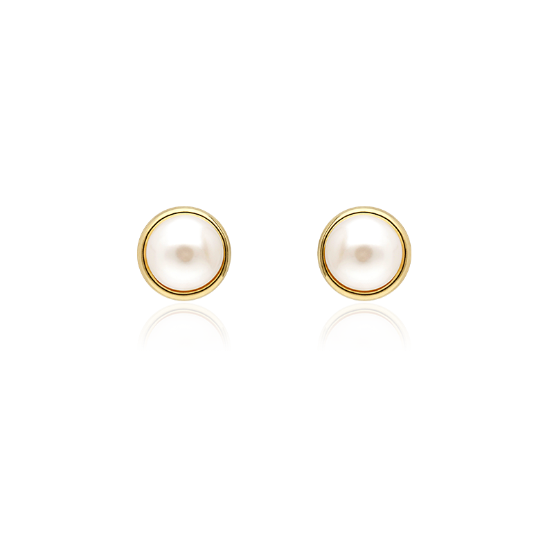 Pendientes Oro 18k y Perla