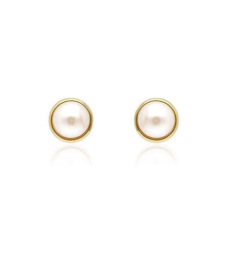 Pendientes oro 18k y perlas 5mm "Sister"