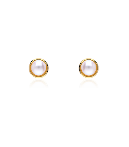 Pendientes oro 18k y perlas 4mm "Sister"