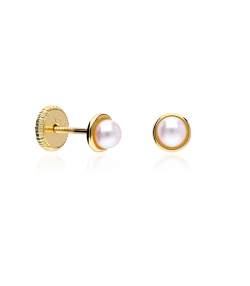 Pendientes oro 18k y perlas 4mm "Sister"