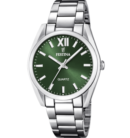 Reloj Festina colección alegría verde correa acero mujer F20622/4