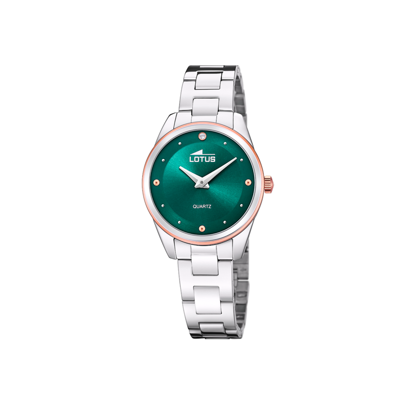 Reloj Lotus trendy verde correa acero mujer 18795/5