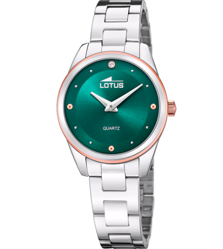 Reloj Lotus trendy verde correa acero mujer 18795/5