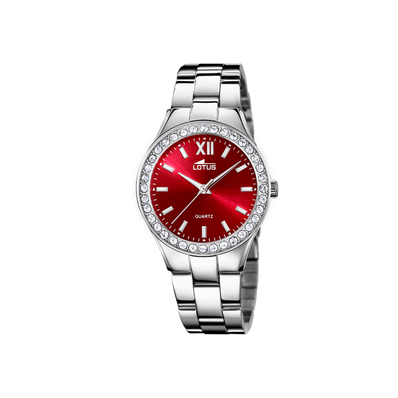 Reloj Lotus rojo correa acero mujer 18883 6